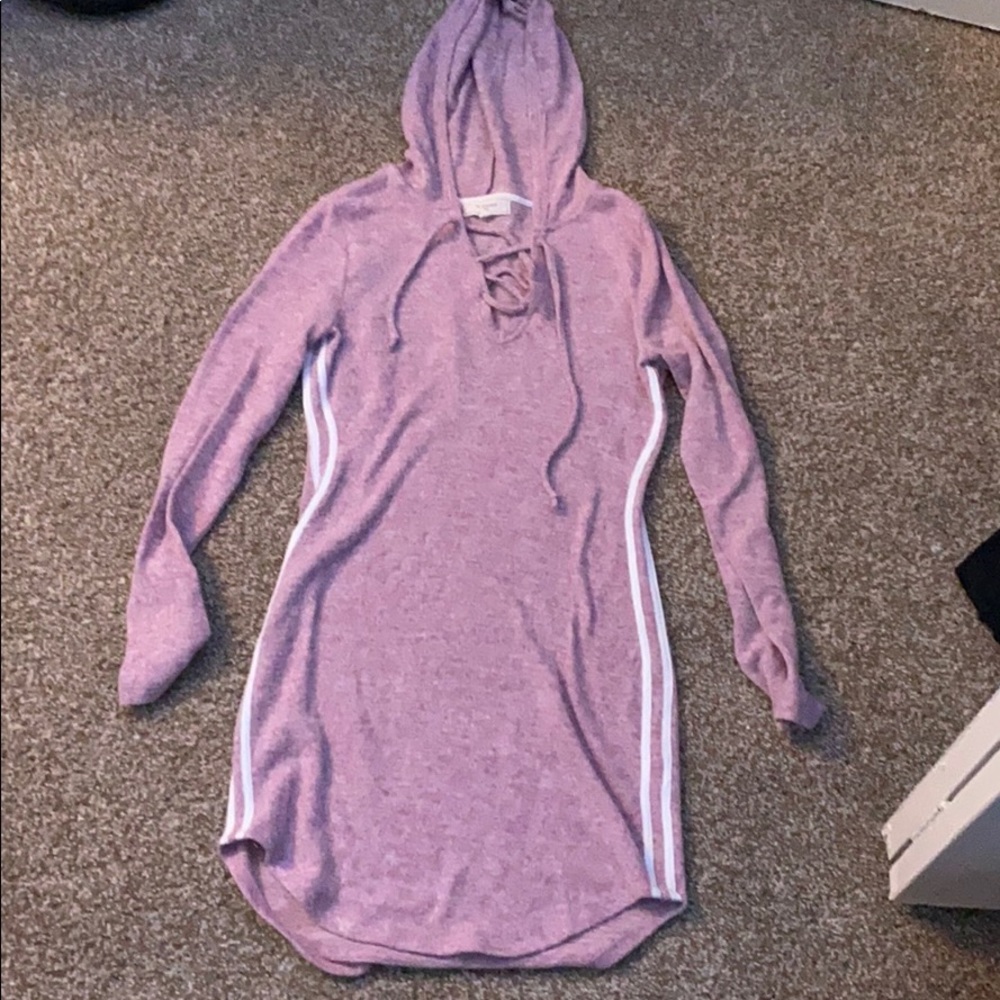 T- shirt dress with hood!